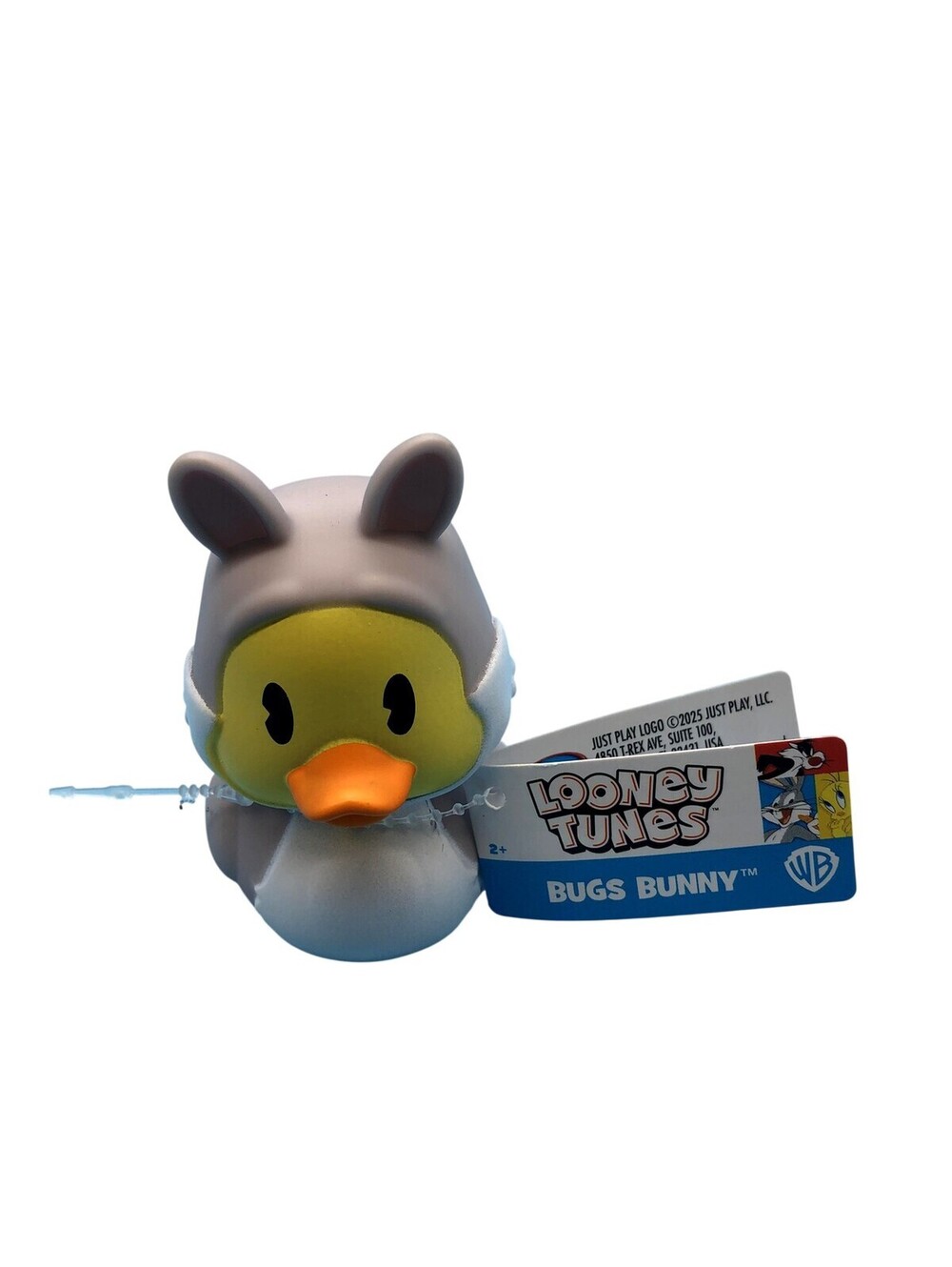 Just Play Looney Tunes Bugs Bunny Rubber Duck Toy Figure Small Gray White